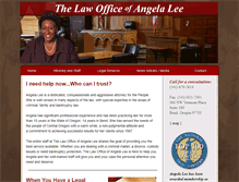 Tablet Screenshot of angelaleelaw.com